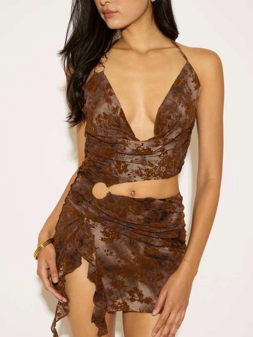 Windsor Cut-out Halter Mini Dress